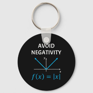 Porte-clés Drôle Nerdy Éviter Négativité Algèbre Math Pun Mat