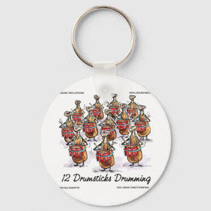 Porte-clés Drôle Noël 12 Tambours Drumming Cadeaux & Tee