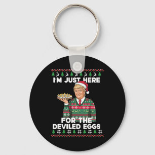 Porte-clés Drôle Noël Trump Je suis juste ici pour le diable