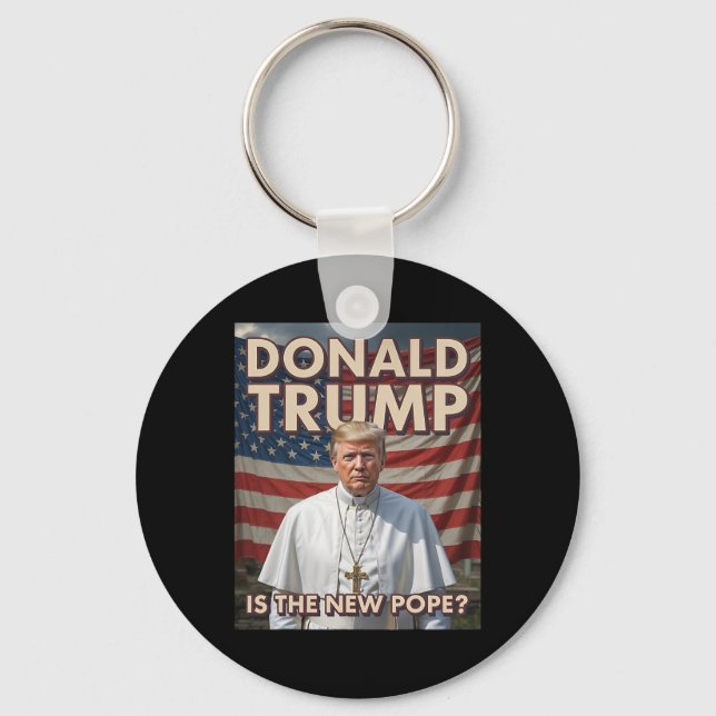 Porte-clés Drôle Pape Et Président Donald Trump7 (Recto)