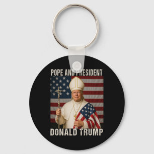Porte-clés Drôle Pape Trump Et Président Donald Trump