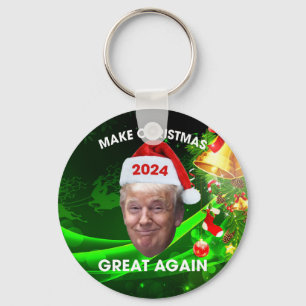 Porte-clés Drôle Père Noël Trump 2024 Rendre Noël super
