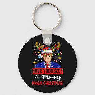 Porte-clés Drôle Père Noël Trump S'Est Joyeux Noël