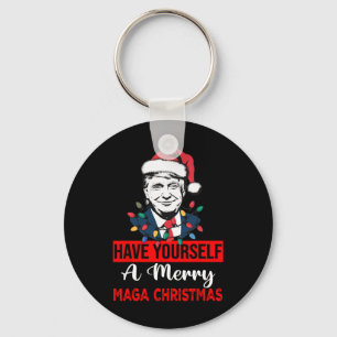 Porte-clés Drôle Père Noël Trump S'Est Joyeux Noël