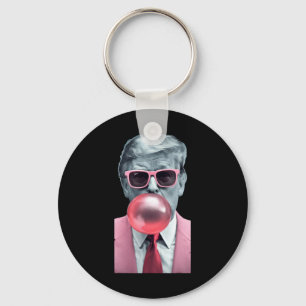 Porte-clés Drôle Pink Trump bulle Gum Yum Tee
