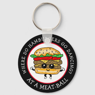 Porte-clés Drôle plaisanterie, Humour Funny Hamburger Porte -