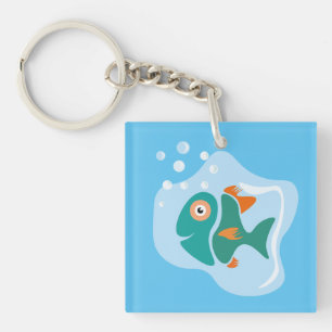 Porte-clés Drôle Poisson élégant