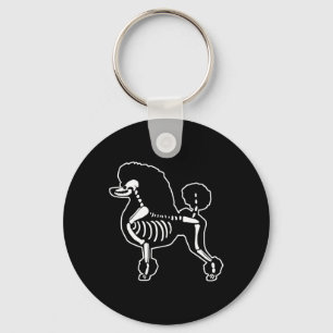 Porte-clés Drôle Poodle Chien Squelette Halloween Doodle Chie