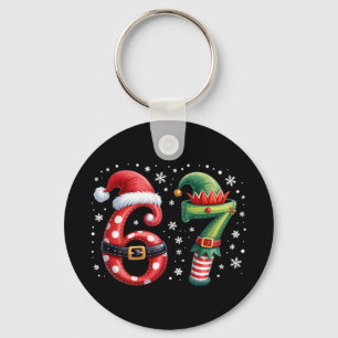 Porte-clés Drôle Six Sept 6 7 Mème Noël Humour Père Noël Elfe
