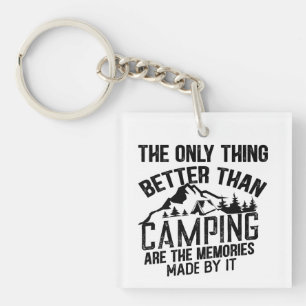 Porte-clés Drôle slogan de camping été citations