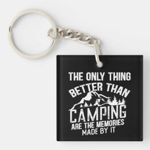 Porte-clés Drôle slogan de camping été citations
