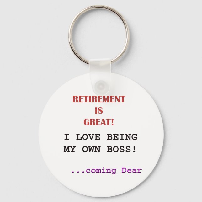 Porte-clés Drôle Slogan Retraité (Recto)