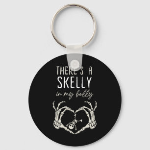 Porte-clés Drôle Squelette Il y a Skelly dans ma grossesse ve