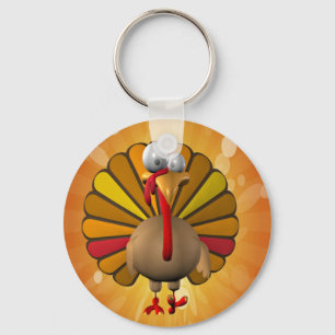 Porte-clés Drôle Thanksgiving Turquie