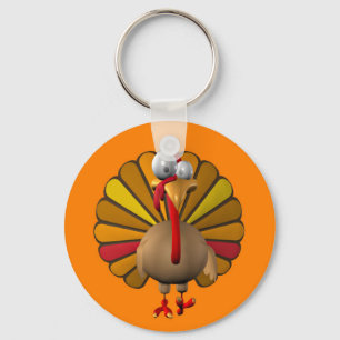 Porte-clés Drôle Thanksgiving Turquie