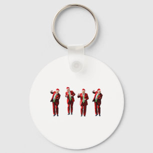 Porte-clés Drôle Trump Danse Santa Claus Noël Noël Noël Noël 