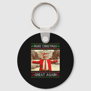 Porte-clés Drôle Trump Faire Noël Grande Encore Xmas Famille