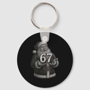 Porte-clés Drôle Vintage Six Sept 6 7 Mème Santa Noël 6