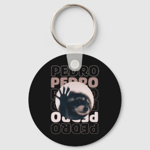 Porte-clés Drôle Viral Pedro Dancing Raccoon Mème Pedro