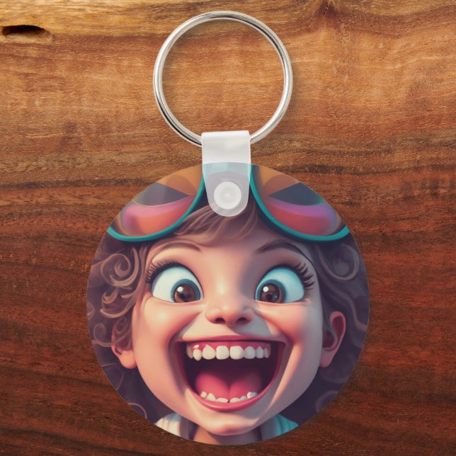 Porte-clés Drôle visage de dessin animé (Recto)
