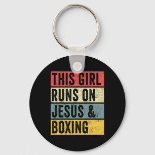 Porte-clés Drôles de chiens Jésus de boxe et de boxe kickboxi