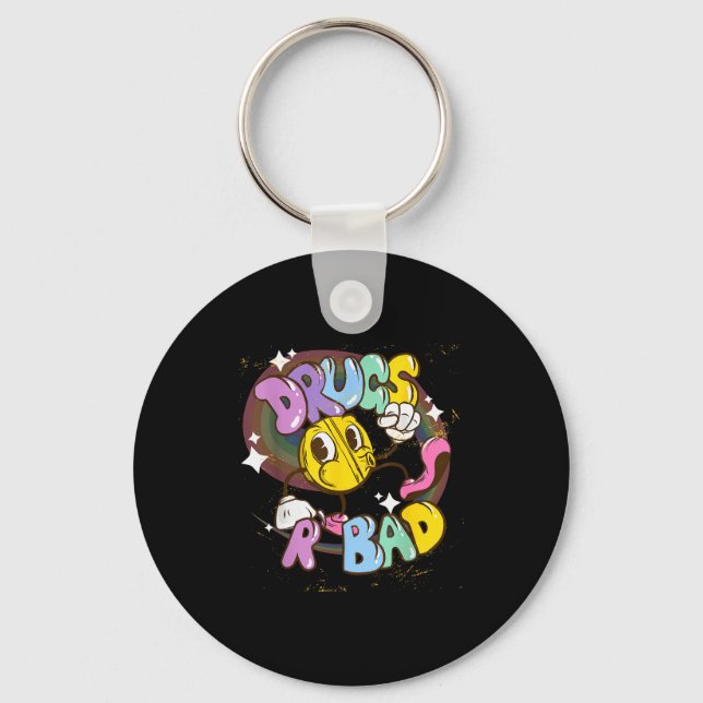 Porte-clés Drugs Are Bad - Funny Graphic  (Recto)