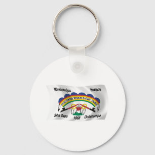 Porte-clés du drapeau sioux de la rivière Cheyenne