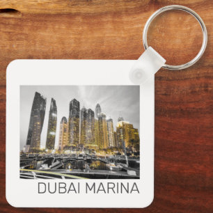 Porte-clés Dubai Marina City UAE Skyline Vintage Panorama