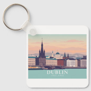 Porte-clés Dublin Irlande Pastel Travel Design