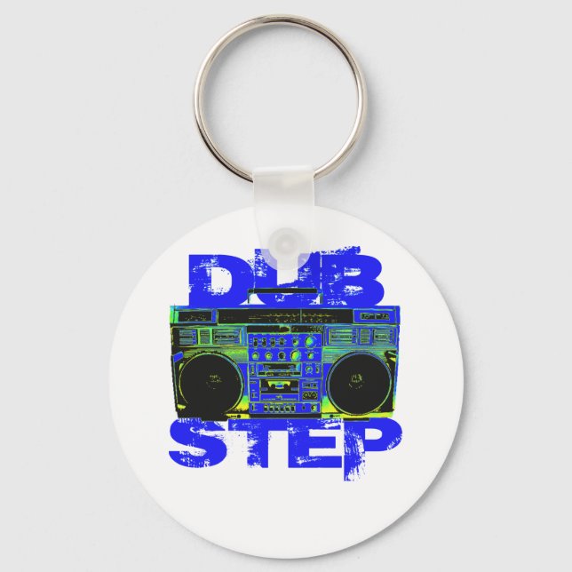 Porte-clés Dubstep Blue Boombox becomes Dubstep Blue Boombox, (Recto)