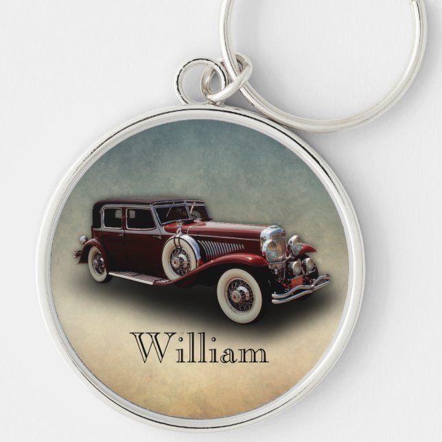 Porte-clés Duesenberg/Duesy Model J Classic Car personnalisée (Devant)