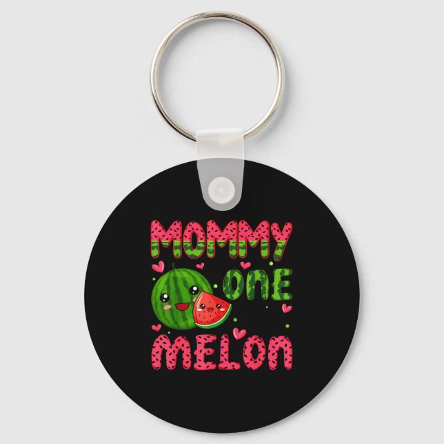 Porte-clés D'une pastèque de maman 1er anniversaire pastèque (Recto)
