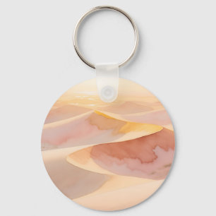 Porte-clés Dunes de coucher de soleil du désert aquarelle