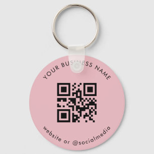 Porte-clés Dusty Rose Ajouter votre analyse de code Qr profes