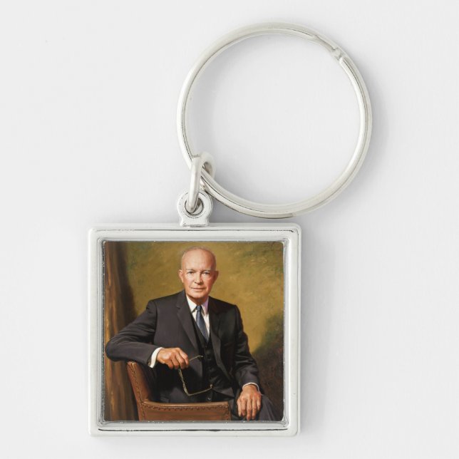Porte-clés Dwight Eisenhower Président Portrait de la Maison  (Devant)