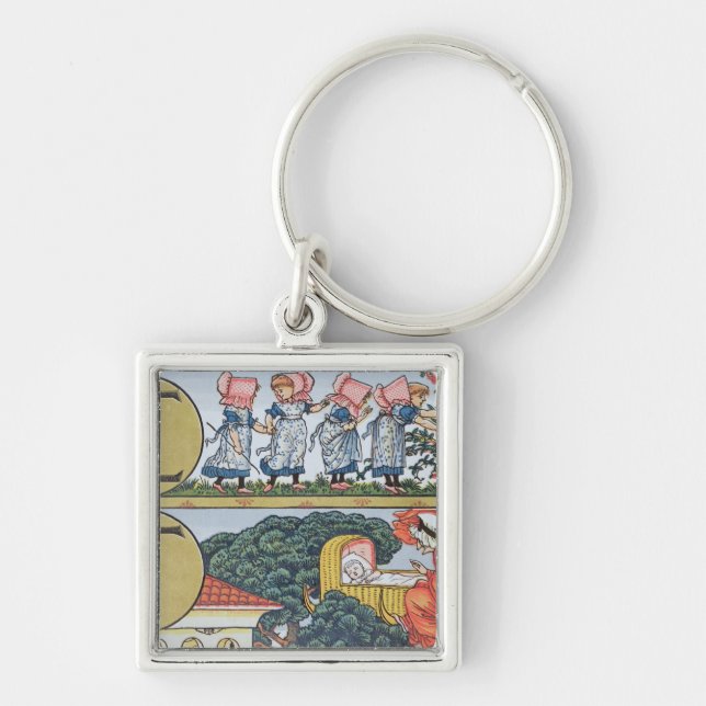 Porte-clés E-F, d'un alphabet basé sur des comptines (Devant)