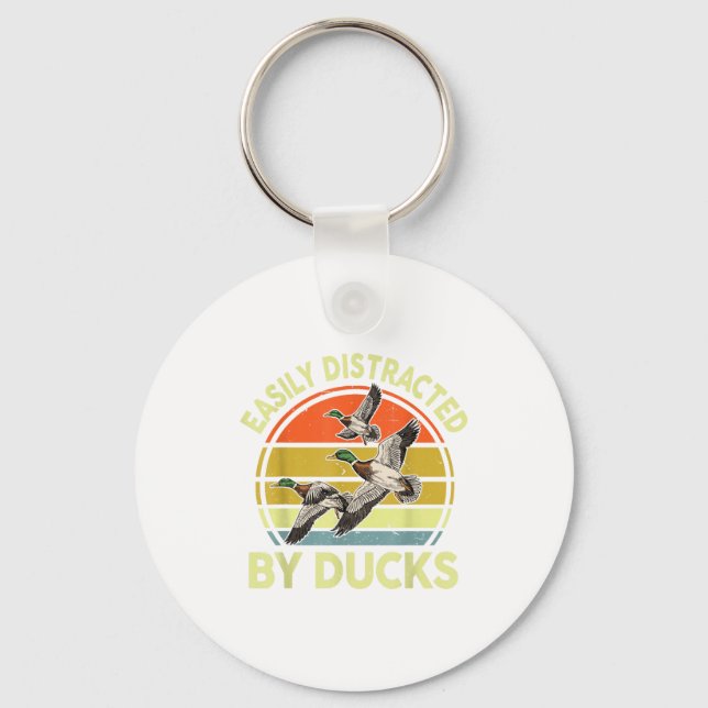 Porte-clés Easily Distracted Duck Hunting Gift Dad Hunter Son (Recto)