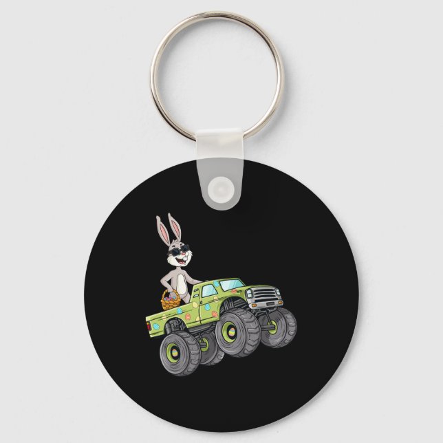 Porte-clés Easter Rabbit équitation Monster Camion Fun Boys G (Recto)