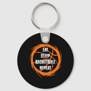 Porte-clés Eat Sleep Basketball Répéter l'entraîneur du joueu