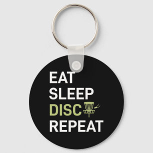 Porte-clés Eat Sleep Disc Golf Repeat