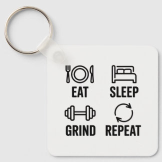 Porte-clés Eat. Sleep. Grind. Repeat