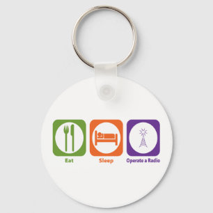 Porte-clés Eat Sleep Operate a Radio
