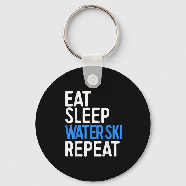 Porte-clés Eat Sleep Water Ski (Recto)