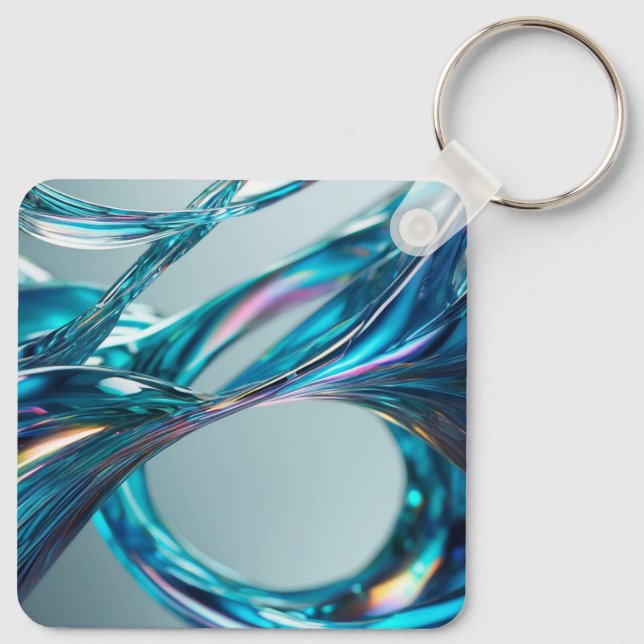 Porte-clés Eau de verre flottant (Dos)
