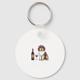Porte-clés Eau espagnole et vin Chien drôle 1