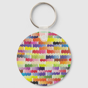 Porte-clés échantillons de peinture à l'eau ondulés