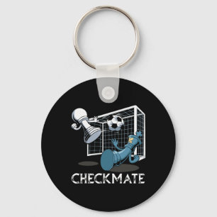 Porte-clés Échec et mat de football aux échecs