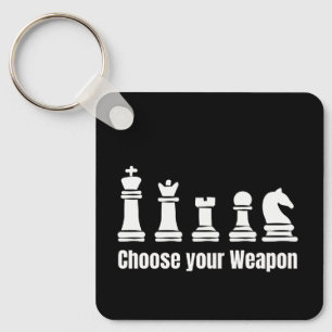 Porte-clés Échecs choisir votre arme rook évêque chevalier