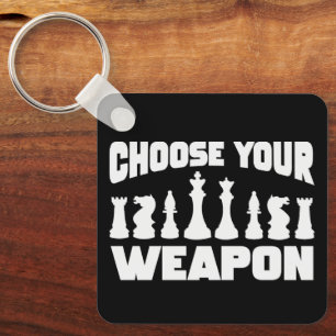 Porte-clés Échecs Choisissez votre arme Échecs Pièces