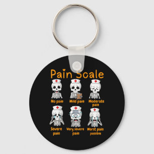 Porte-clés Échelle de douleur Mignonne infirmière squelette H